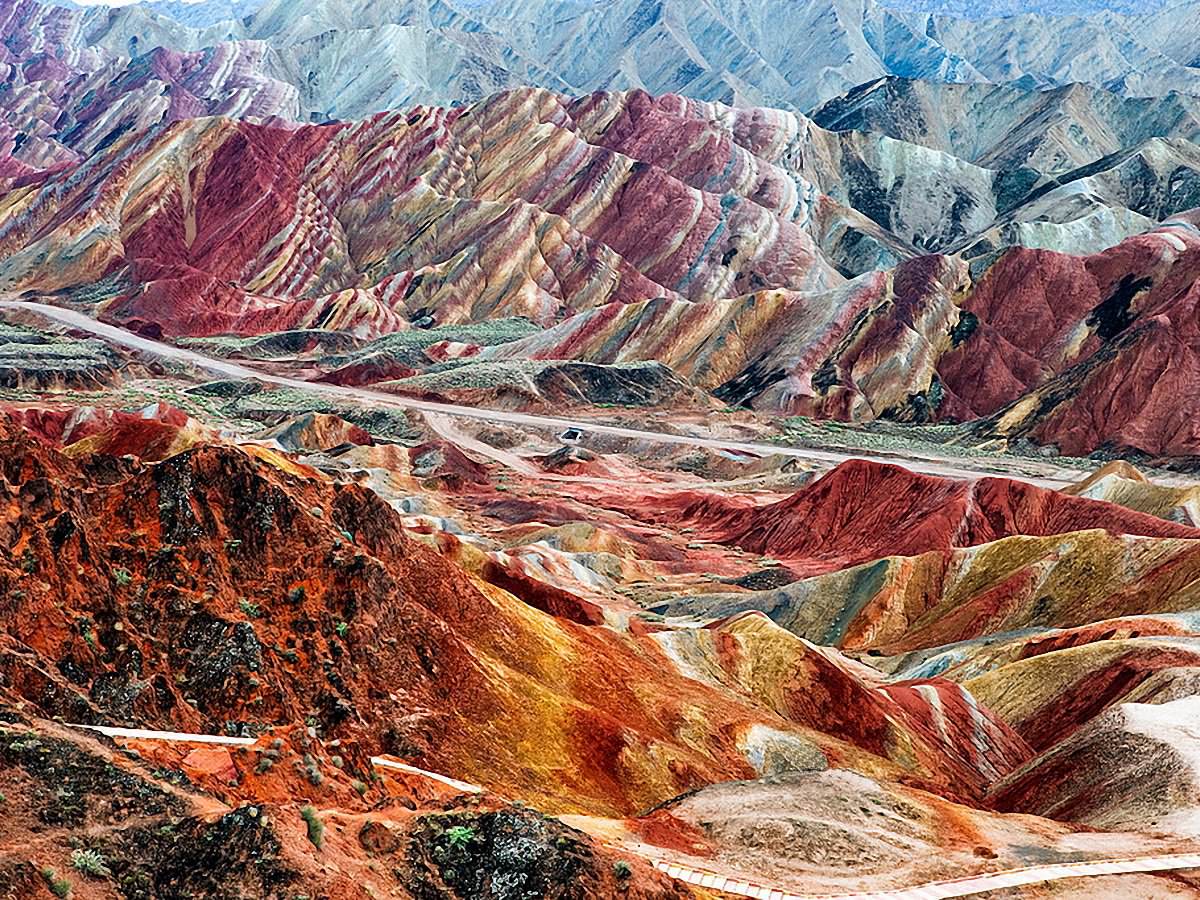 Цветные скалы Чжанъе | Китай  